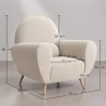 Sillón con Reposabrazos - Tapizado en Tela Bouclé - Belise image 7