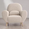 Sillón con Reposabrazos - Tapizado en Tela Bouclé - Belise image 7