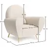 Sillón con Reposabrazos - Tapizado en Tela Bouclé - Belise image 7