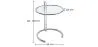 Mesa Auxiliar Redonda Ajustable - Cristal y Acero - Lake image 7