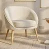 Sillón con Reposabrazos - Tapizado en Tela Bouclé - Pimba image 7