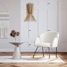 Sillón Mecedora con reposabrazos - Tapizado en Tela Bouclé - Freia image 7