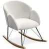 Sillón Mecedora con reposabrazos - Tapizado en Tela Bouclé - Freia image 7