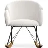 Sillón Mecedora con reposabrazos - Tapizado en Tela Bouclé - Freia image 7