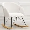 Sillón Mecedora con reposabrazos - Tapizado en Tela Bouclé - Freia image 7
