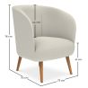 Sillón con Reposabrazos - Tapizado en Tela Bouclé  - Wesna image 7