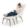 Sillón con Reposapiés - Tapizado en Tela Bouclé - Huda image 7