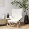 Sillón con Reposapiés - Tapizado en Tela Bouclé - Huda image 7