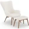 Sillón con Reposapiés - Tapizado en Tela Bouclé - Huda image 7