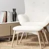 Sillón con Reposapiés - Tapizado en Tela Bouclé - Huda image 7