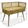 Mesa de Escritorio Diseño Cannage en Madera Natural - Oka image 7