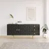 Aparador Negro de diseño Vintage en Madera y Metal - Huisu image 7