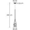 Lámpara de Techo - Lámpara Colgante - Cuero y Vidrio - Bim image 7
