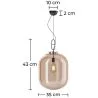 Lámpara de Techo Cristal - Lámapara Colgante de Diseño - Mediana - Grau  image 7