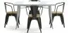 Pack Mesa de Comedor y 4 Sillas de Comedor con Reposabrazos Diseño Industrial - New Edition- Bistrot Stylix image 7