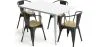 Pack Mesa de Comedor y 4 Sillas de Comedor con Reposabrazos Diseño Industrial - New Edition- Bistrot Stylix image 7