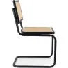 Silla de Comedor  - Diseño Vintage - Madera y Ratán Natural - Negra - Bastral image 7