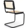 Silla de Comedor  - Diseño Vintage - Madera y Ratán Natural - Negra - Bastral image 7