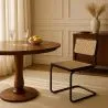 Silla de Comedor  - Diseño Vintage - Madera y Ratán Natural - Negra - Bastral image 7