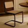 Silla de Comedor  - Diseño Vintage - Madera y Ratán Natural - Negra - Bastral image 7