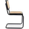 Silla de Comedor  - Diseño Vintage - Madera y Ratán Natural - Negra - Bastral image 7