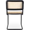 Silla de Comedor  - Diseño Vintage - Madera y Ratán Natural - Negra - Bastral image 7