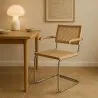Silla de Comedor con Reposabrazos - Diseño Vintage - Madera y Ratán - Bruna image 7