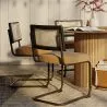 Silla de Comedor - Tapizado en Terciopelo - Madera y Ratán - Puila image 7