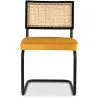 Silla de Comedor - Tapizado en Terciopelo - Madera y Ratán - Puila image 7