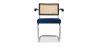 Silla de Comedor con Reposabrazos - Tapizado en Terciopelo - Madera y Ratán - Hyre image 7
