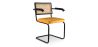 Silla de Comedor con reposabrazos - Tapizada en Terciopelo - Madera y Ratán - Puila image 7