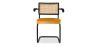 Silla de Comedor con reposabrazos - Tapizada en Terciopelo - Madera y Ratán - Puila image 7