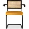 Silla de Comedor con reposabrazos - Tapizada en Terciopelo - Madera y Ratán - Puila image 7