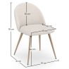 Silla De Comedor - Tapizado en Tela Bouclé - Diseño Escandinavo - Evelyne image 7