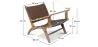 Sillón de Salón con Reposabrazos  - Sillón de diseño Boho Bali - Madera y Cuero - Recia image 7