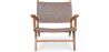 Sillón de Salón con Reposabrazos  - Sillón de diseño Boho Bali - Madera y Cuero - Recia image 7