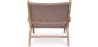 Sillón de Salón con Reposabrazos  - Sillón de diseño Boho Bali - Madera y Cuero - Recia image 7