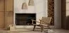 Sillón de Salón con Reposabrazos  - Sillón de diseño Boho Bali - Madera y Cuero - Recia image 7