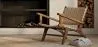 Sillón de Salón con Reposabrazos  - Sillón de diseño Boho Bali - Madera y Cuero - Recia image 7