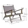 Sillón de Salón con Reposabrazos - Sillón de diseño Boho Bali - Madera y Lino - Recia image 7