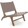 Sillón de Salón - Sillón de diseño Boho Bali - Madera y Cuero - Recia image 7