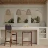 Taburete de Madera - Diseño Boho Bali - Cuero - Recia image 7