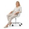 Silla de Oficina con Reposabrazos - Silla de Escritorio Giratoria con Ruedas - Grev image 7