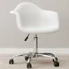 Silla de Oficina con Reposabrazos - Silla de Escritorio Giratoria con Ruedas - Grev image 7