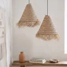 Lámpara de Techo de Esparto - Lámpara Colgante Diseño Boho Bali - Pitse image 7