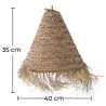 Lámpara de Techo de Esparto - Lámpara Colgante Diseño Boho Bali - Pitse image 7