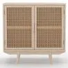 Aparador de Madera Natural - Diseño Boho Bali - 2 puertas - Treys image 7