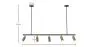Lámpara de Techo Rail - 5 Focos Dorados Ajustables - 110CM image 7