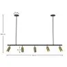 Lámpara de Techo Rail - 5 Focos Dorados Ajustables - 110CM image 7