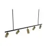 Lámpara de Techo Rail - 5 Focos Dorados Ajustables - 110CM image 7
